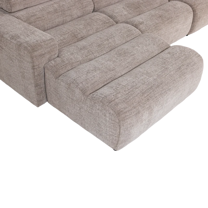 Novi chaise longue sofa links natur melange