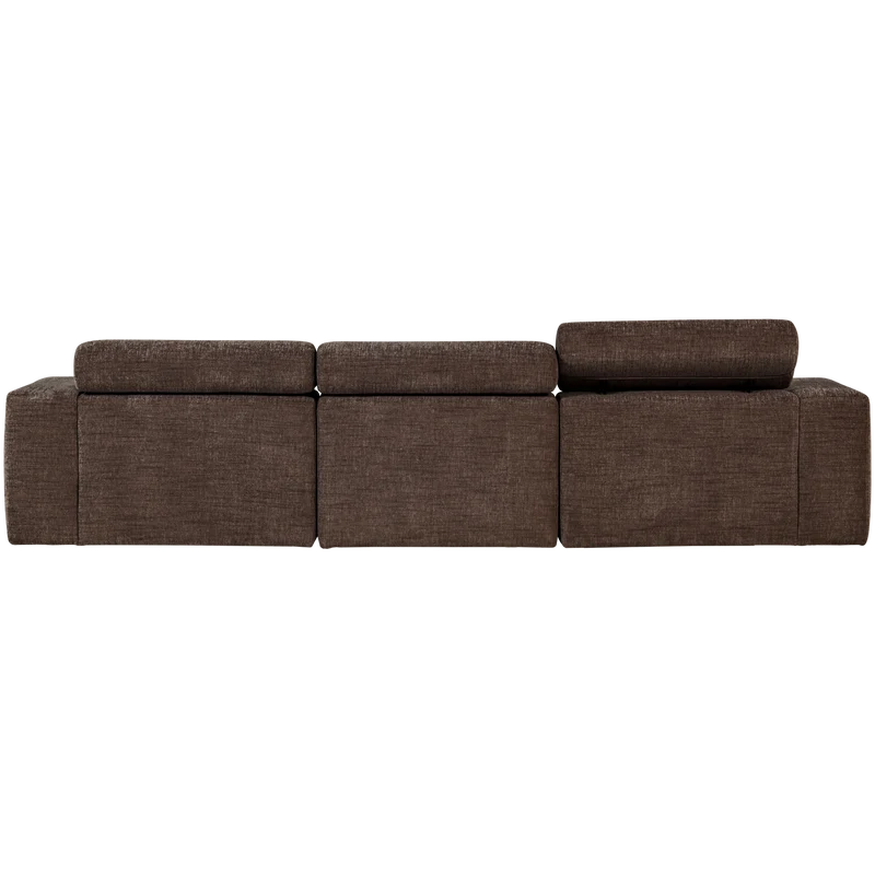 Novi chaise longue sofa rechts dunkelbraun melange