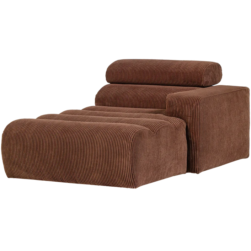 Novi chaise longue element armlehne rechts kord terra
