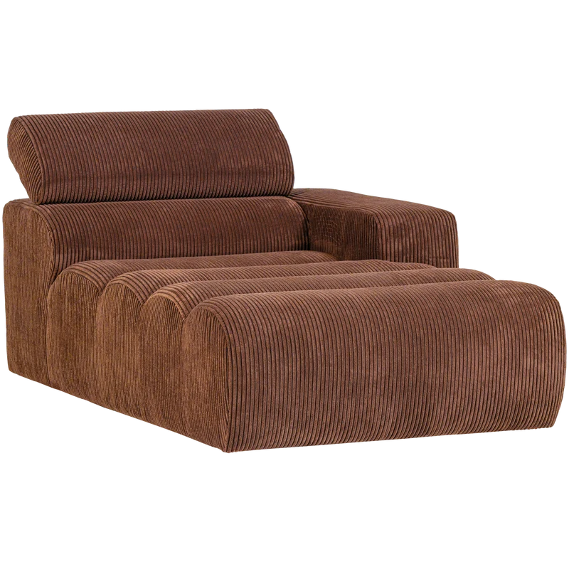 Novi chaise longue element armlehne rechts kord terra