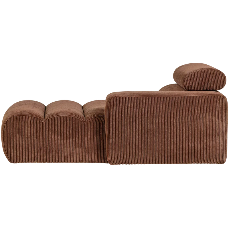 Novi chaise longue element armlehne rechts kord terra