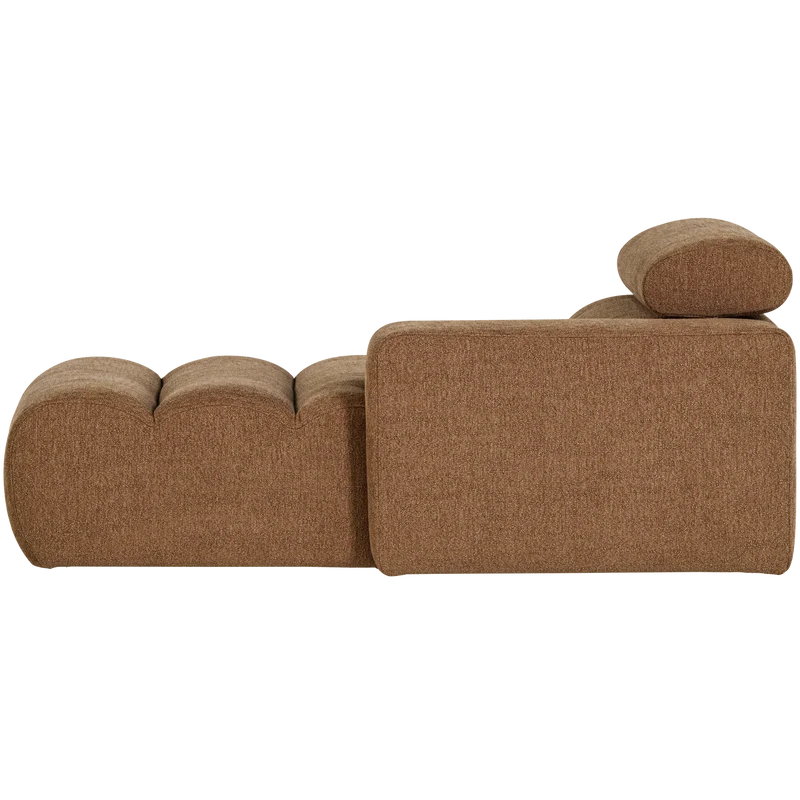 Novi Chaiselongue Element Arm rechts Bouclé Karamell