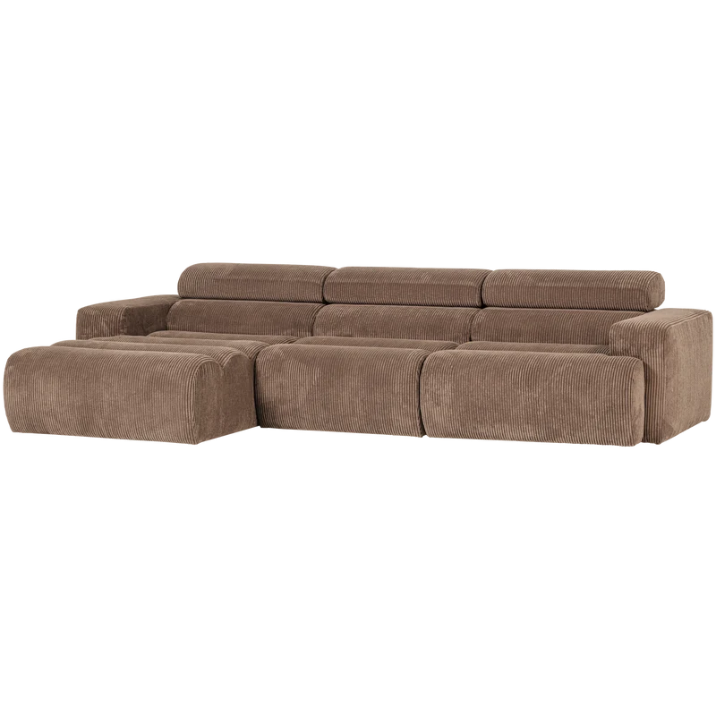 Novi chaise longue sofa links kord taupe