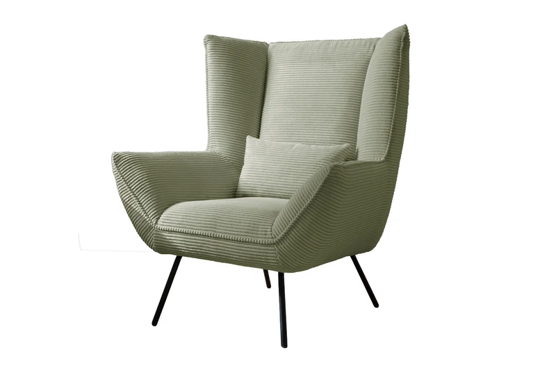 KAWOLA Sessel IVA Relaxsessel Cord olivgrün