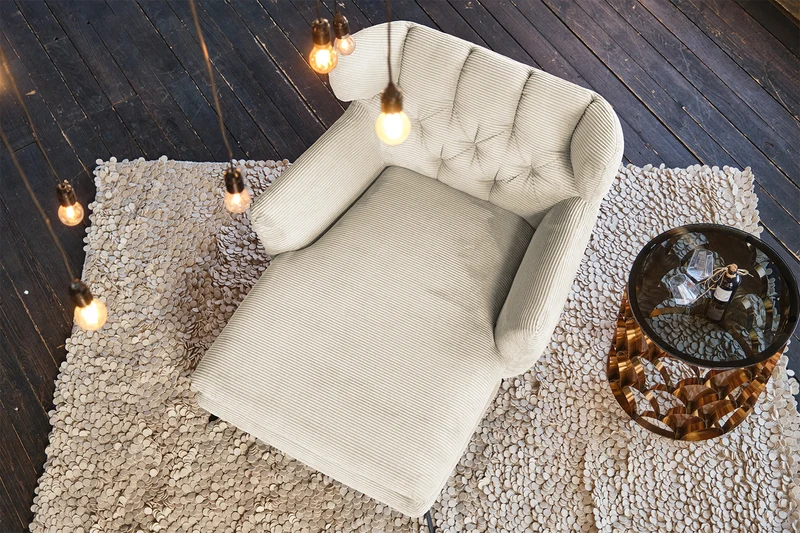 KAWOLA Longseat CHARME Cord cremeweiß