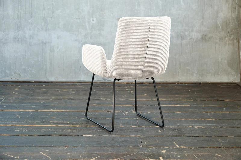 KAWOLA Stuhl NEW CHARME Esszimmersessel Cord weiß