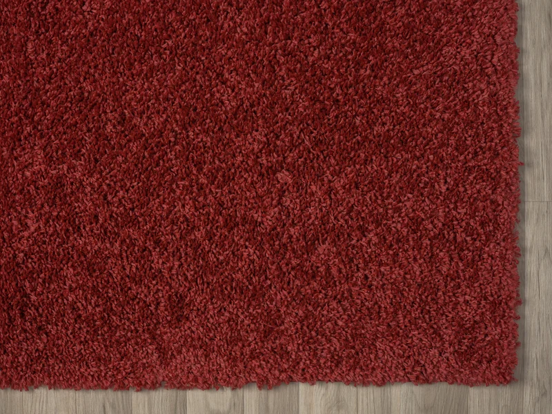 Hochflor Teppich SHAGGY weinrot rechteckig diverse Größen
