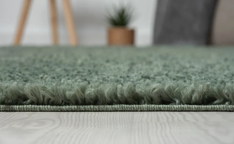 Hochflor Teppich SHAGGY hellgrün rechteckig diverse Größen