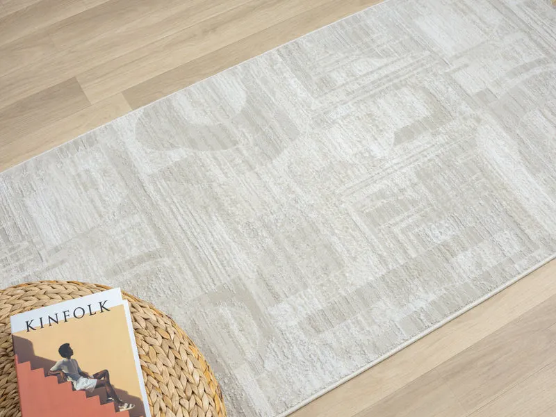 Teppich CERCHIO rechteckig Creme-Grau diverse Größen