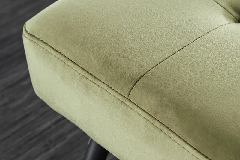 Moderne Sitzbank BELLE 100cm grün Samt