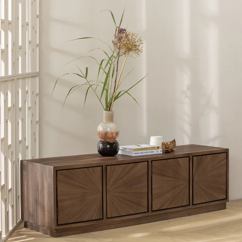 Sun TV-Möbel aus recyceltem Teakholz, braun