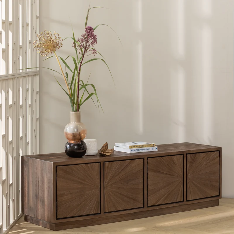 Sun TV-Möbel aus recyceltem Teakholz, braun