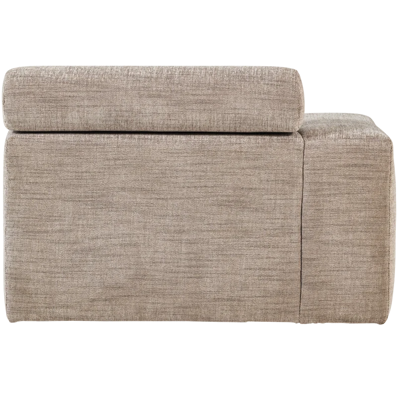 Novi chaise longue element armlehne links natur melange