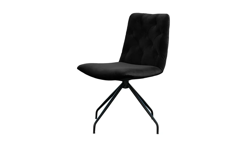 KAWOLA Stuhl NEW CHARME Drehstuhl Esszimmerstuhl Velvet schwarz