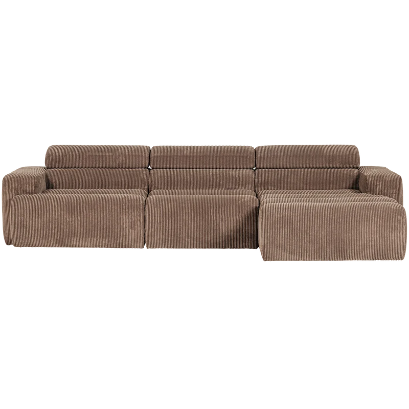 Novi chaise longue sofa rechts kord taupe