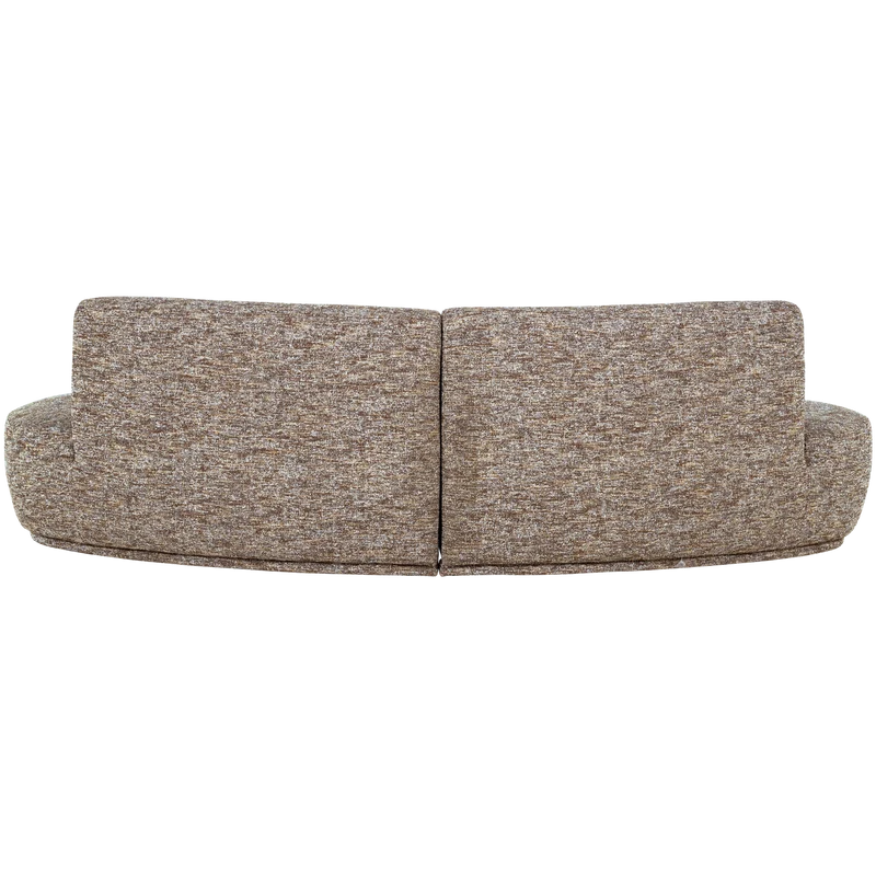 Batavier halbrundes Sofa 4-Sitzer hellbraun melange