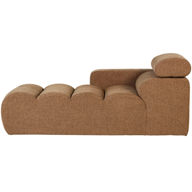 Novi Chaiselongue Element Arm links Bouclé Karamell