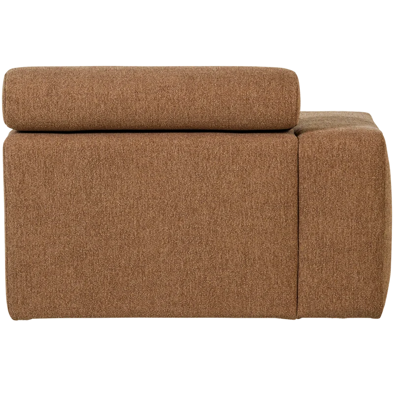 Novi Chaiselongue Element Arm links Bouclé Karamell