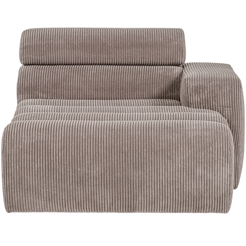 Novi chaise longue element armlehne rechts kord sand