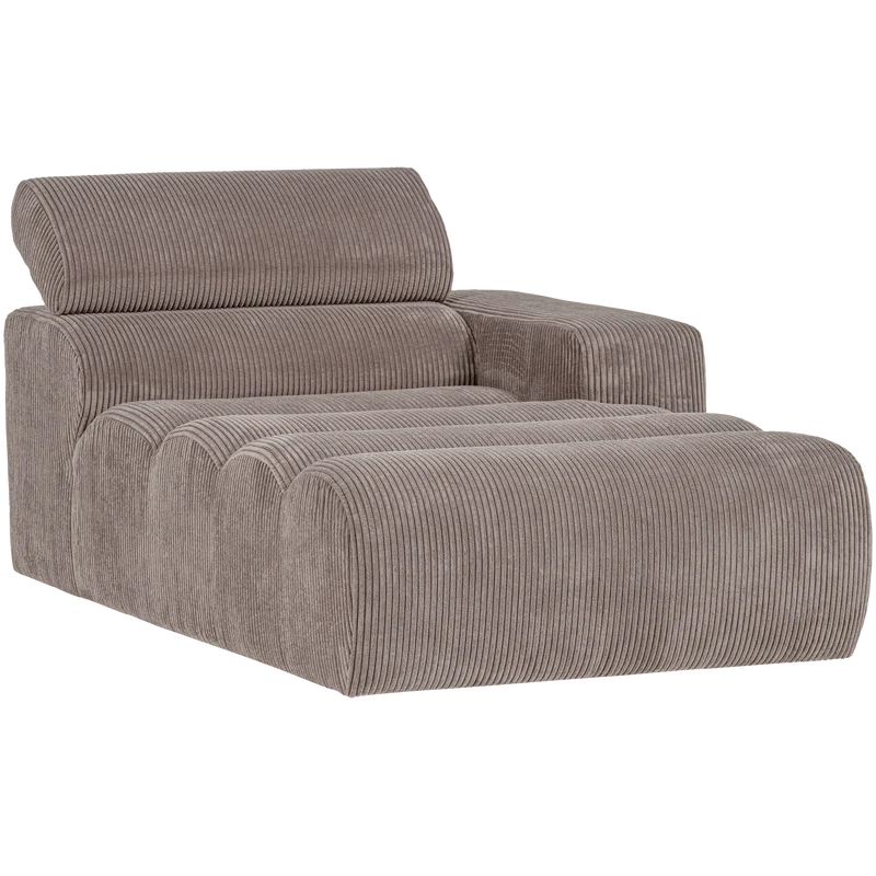 Novi chaise longue element armlehne rechts kord sand