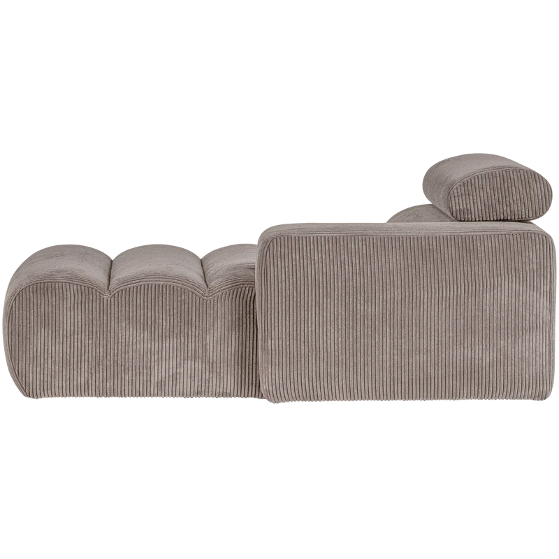 Novi chaise longue element armlehne rechts kord sand