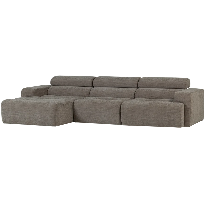 Novi chaise longue sofa links grau melange
