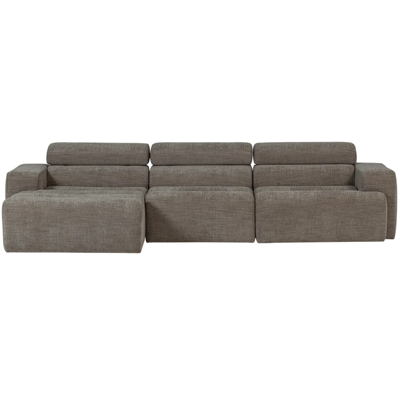 Novi chaise longue sofa links grau melange