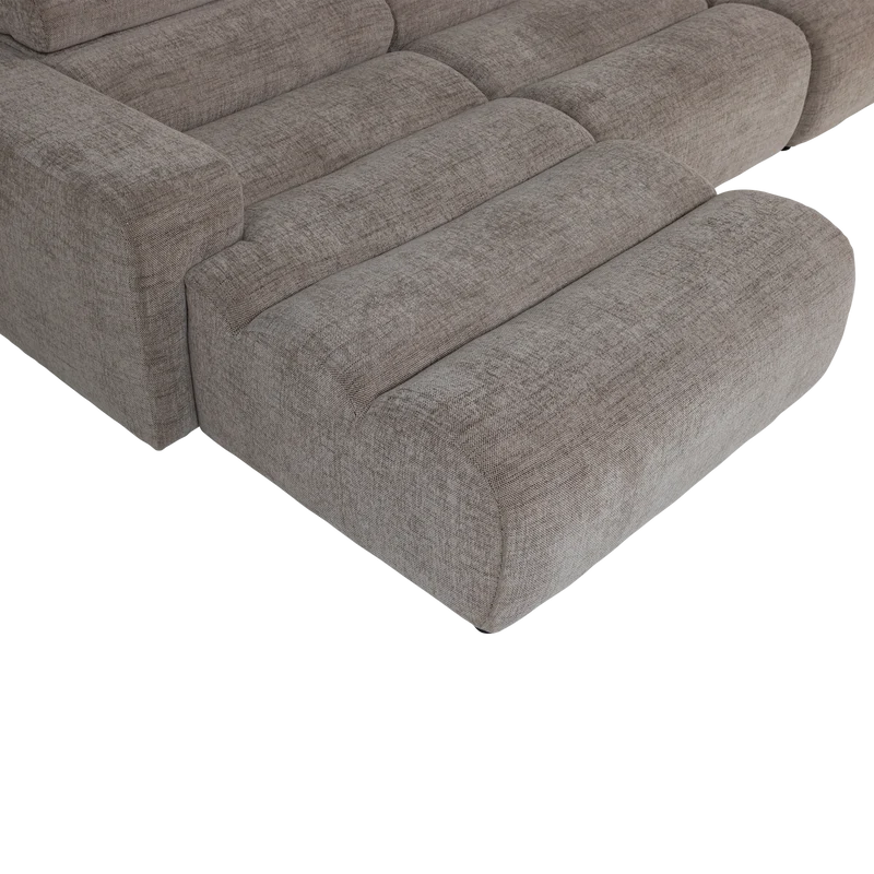 Novi chaise longue sofa links grau melange