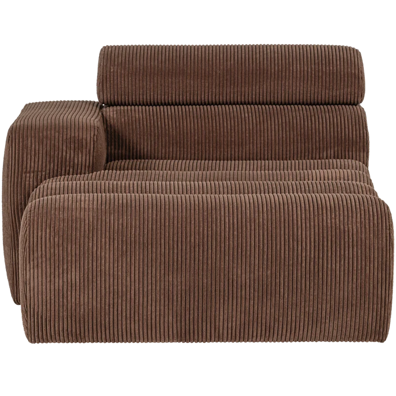 Novi chaise longue element armlehne links kord mokkabraun