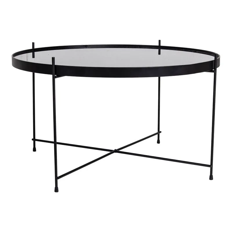 Eleganter Couchtisch VENEDIG schwarz ca. ø70xh40cm