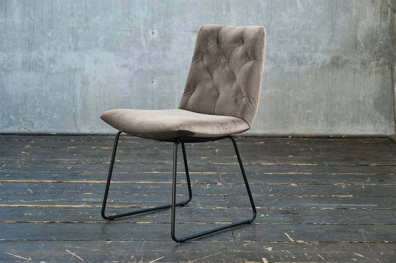 KAWOLA Esszimmerstuhl NEW CHARME Velvet sand
