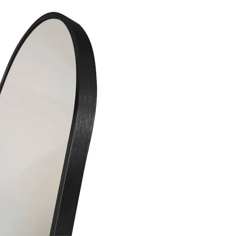 Moderner Standspiegel BARCA schwarz ca. 150x40cm Aluminium