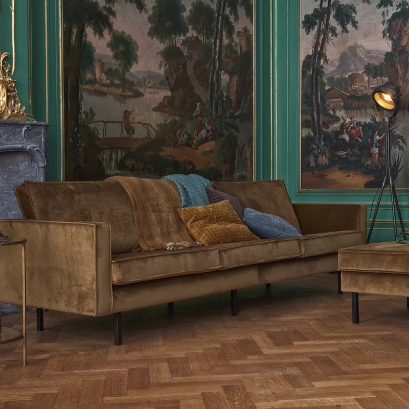 Rodeo fusshocker auf beine velvet honiggelb