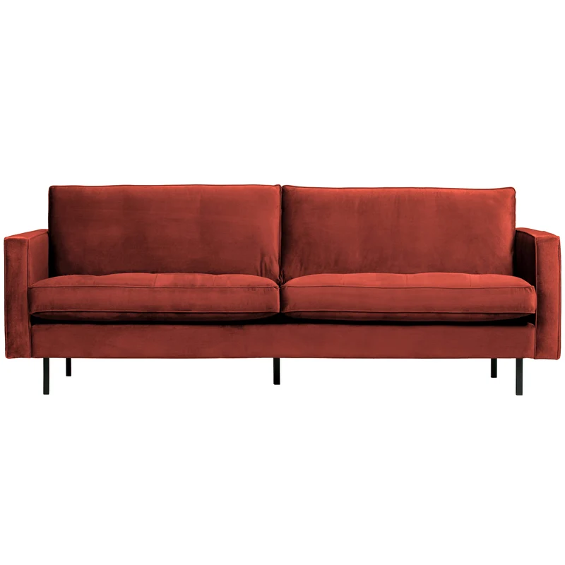Rodeo classic 2,5-sitzer sofa velvet kastanie