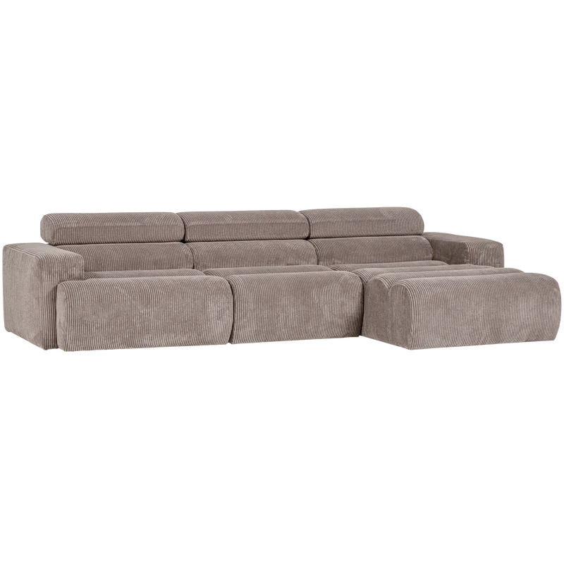 Novi chaise longue sofa rechts kord sand