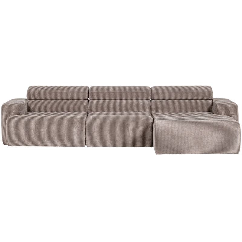 Novi chaise longue sofa rechts kord sand