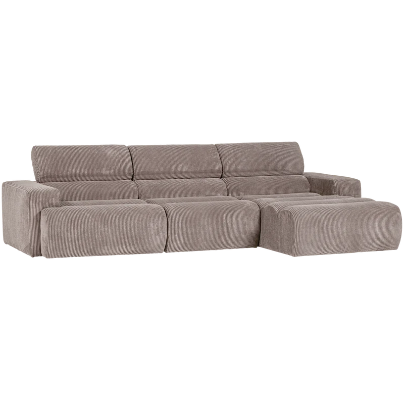 Novi chaise longue sofa rechts kord sand