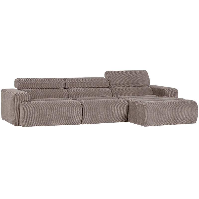Novi chaise longue sofa rechts kord sand