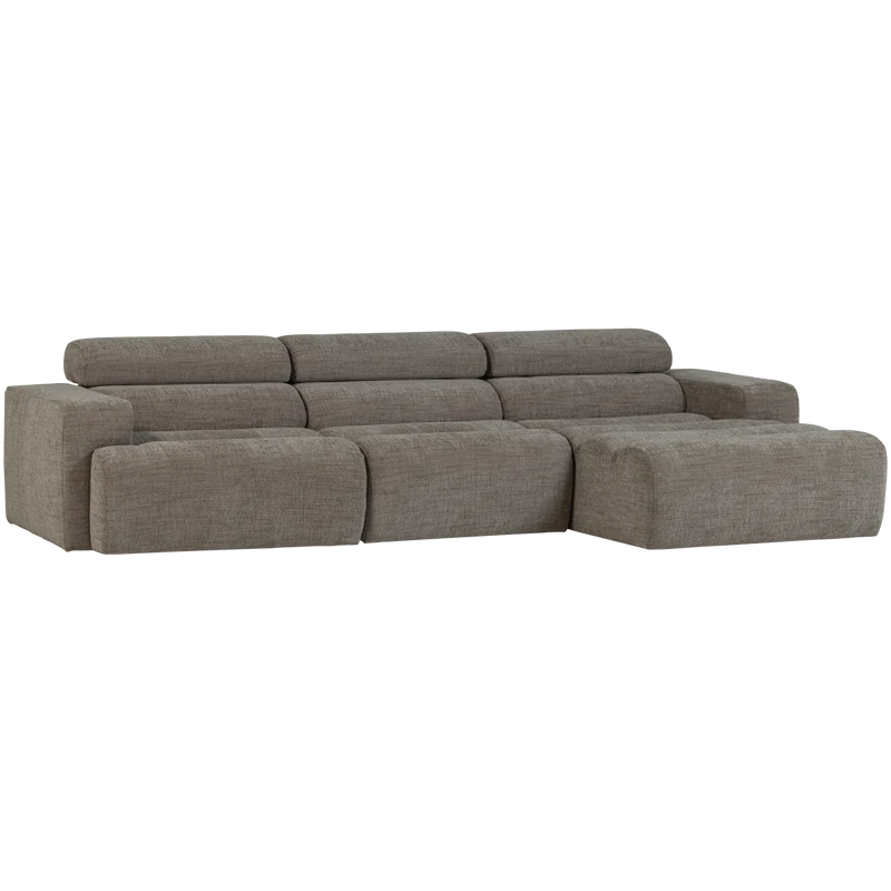 Novi chaise longue sofa rechts grau melange