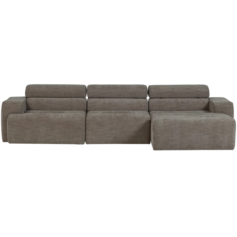 Novi chaise longue sofa rechts grau melange
