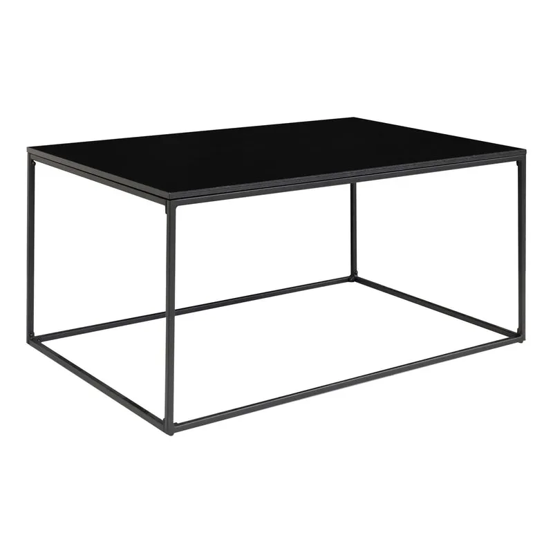 Design Couchtisch LEVEN schwarz ca. 60x90x45cm Retro-Stil