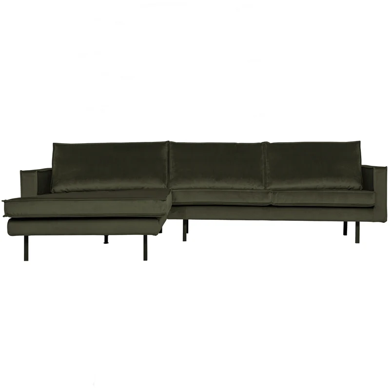 Rodeo chaise longue linken velvet dunkelgrün