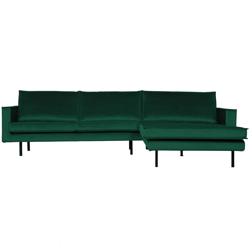 Rodeo chaise longue rechts velvet waldgrün