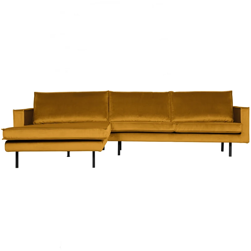 Rodeo chaise longue linken velvet ochre
