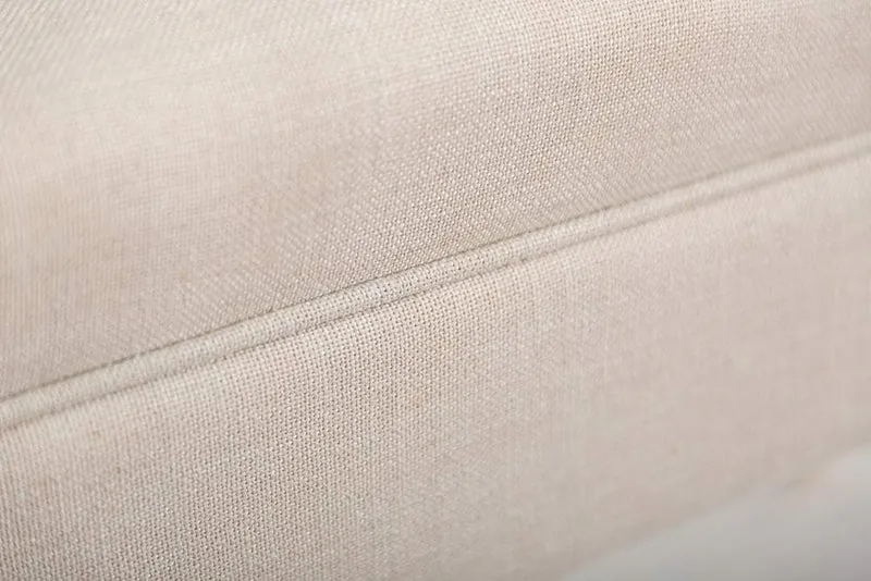 Elegante Sitzbank CAROLIN 90cm beige Polsterbank Armlehne