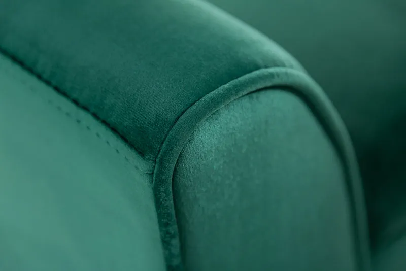 Elegante Sitzbank CAROLIN 90cm grün Samt