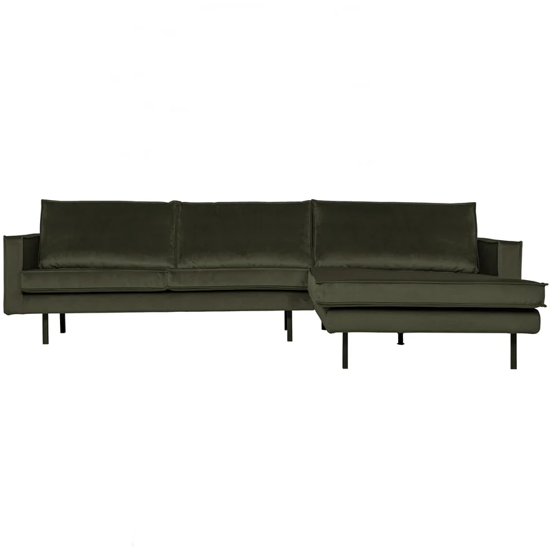 Rodeo chaise longue rechts velvet dunkelgrün