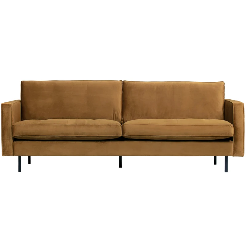 Rodeo classic 2,5-sitzer sofa velvet honiggelb