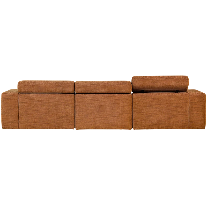 Novi chaise longue sofa rechts orange melange