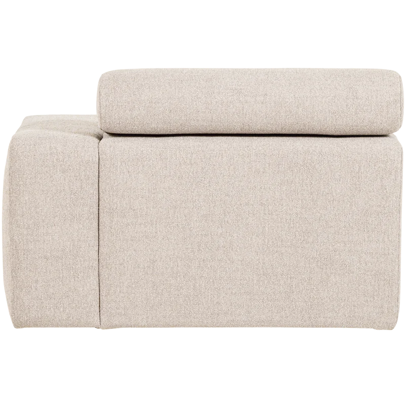 Novi Chaiselongue Element Arm rechts Bouclé Natur